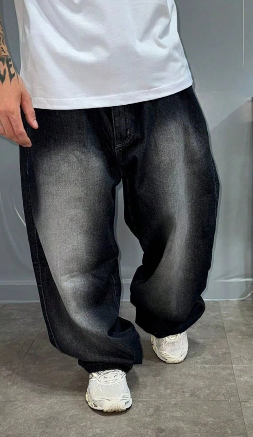 Calça Balão Jeans-Preto Dazzling Sportlife Baggy