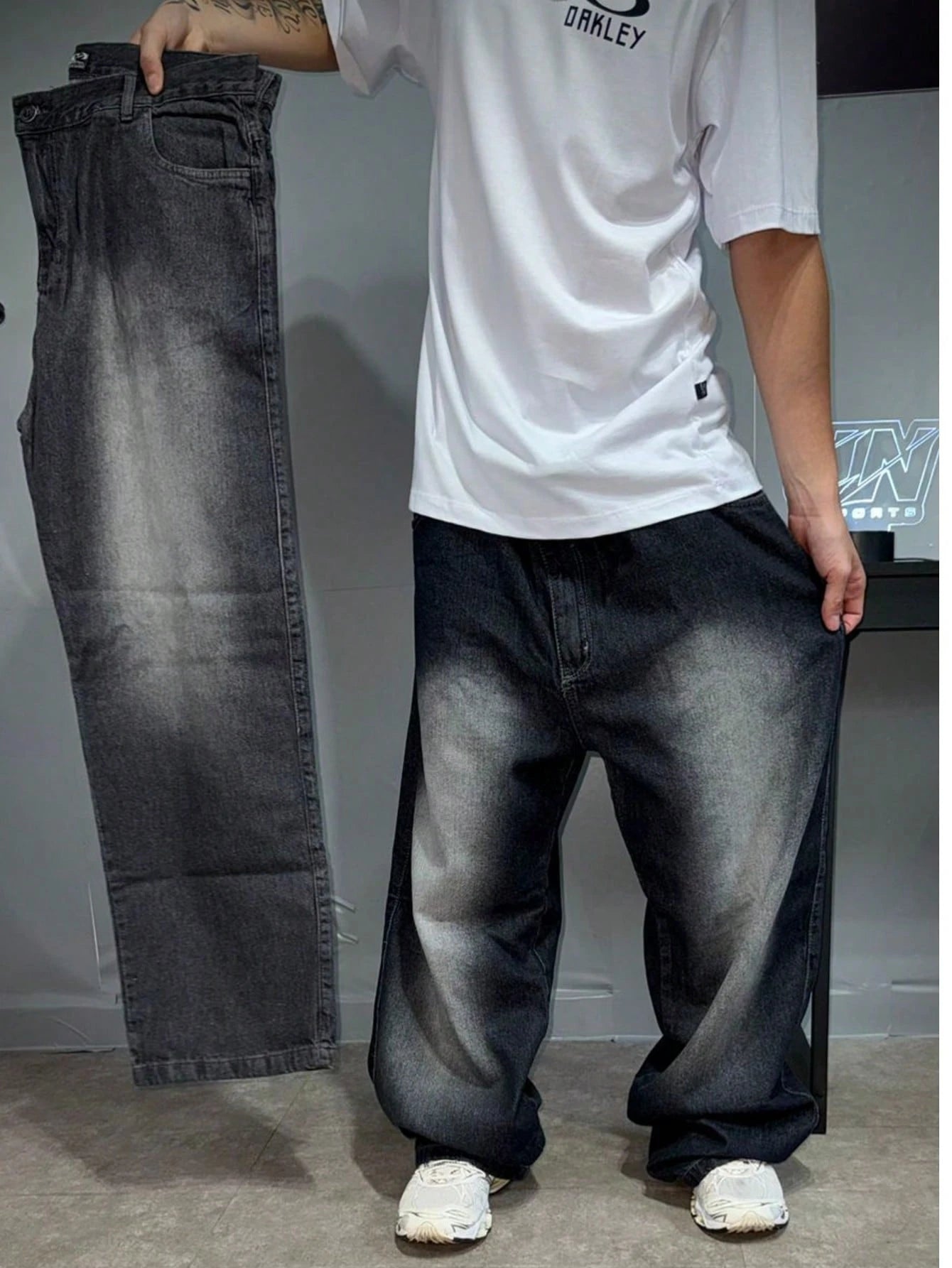 Calça Balão Jeans-Preto Dazzling Sportlife Baggy