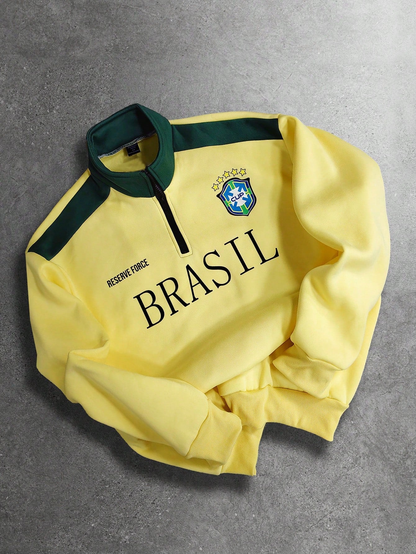 ROMWE MEN Moletom Casual Masculino com Estampa de Letra em Cores Contrastantes