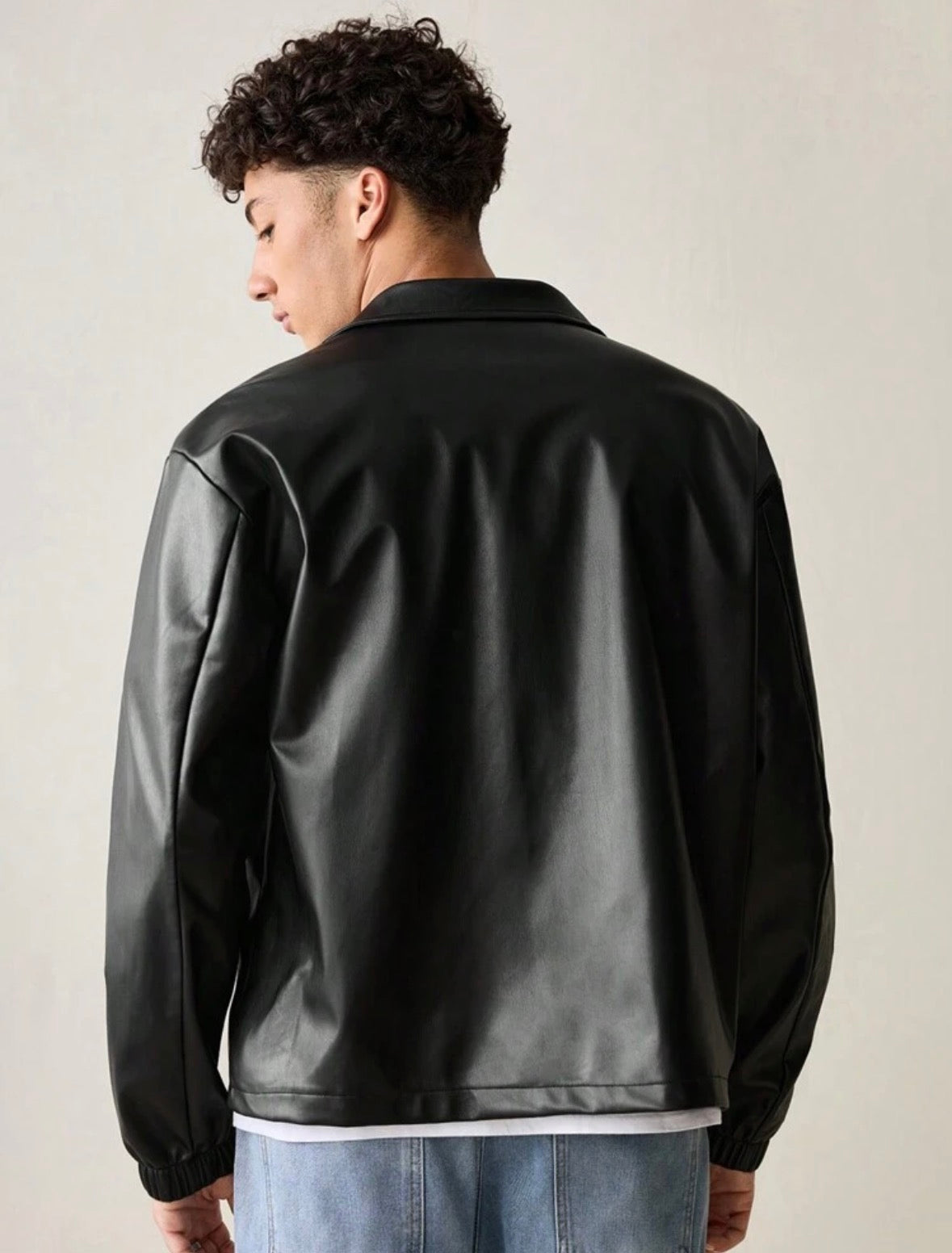 Jaqueta De Couro Masculina Slim Resistente