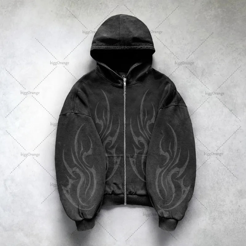 Mod Vivence Root Gótico punk moletom streetwear y2k