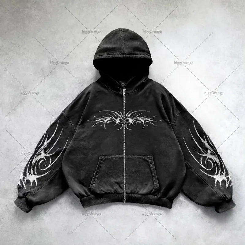 Mod Vivence Root Gótico punk moletom streetwear y2k