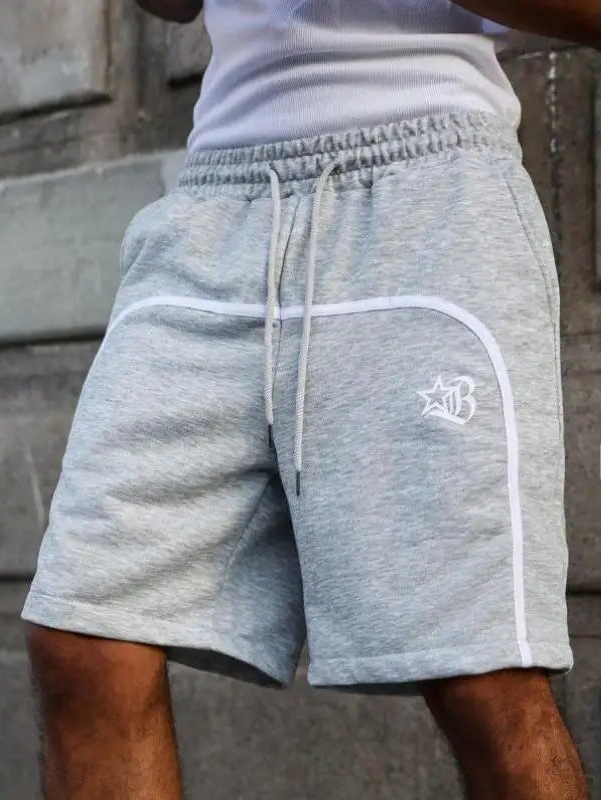 orts Masculinos Estilo Streetwear com Estampa de Letras e Cordão, Calças Retrô Ciwalk de Nove Peças, Tamanho ande com C...