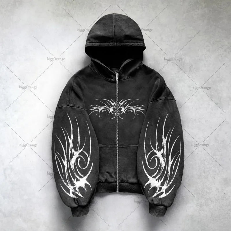 Mod Vivence Root Gótico punk moletom streetwear y2k