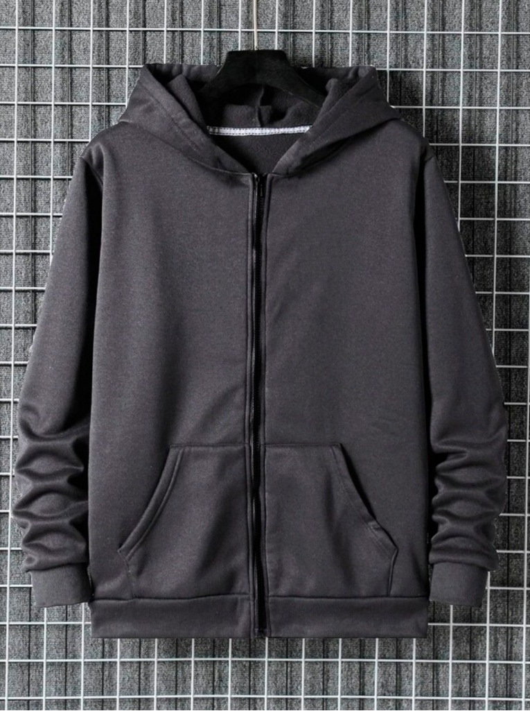  Moletom All Black Com Zíper 