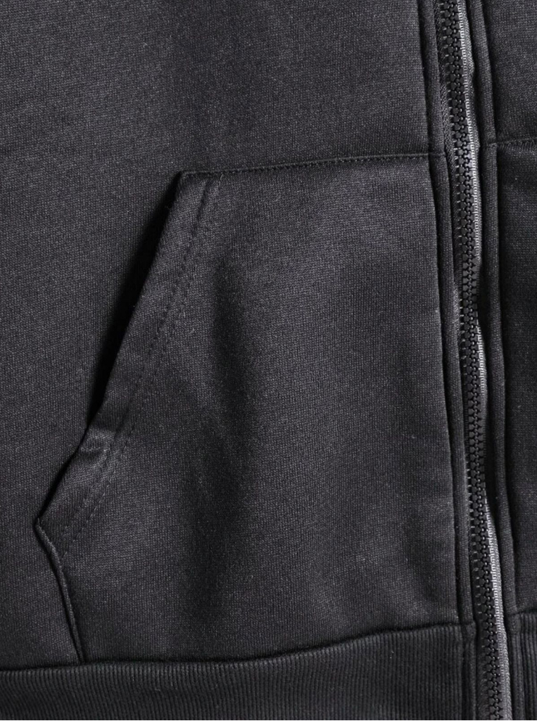  Moletom All Black Com Zíper 