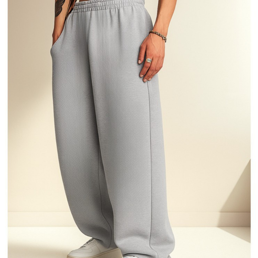 Calça Baggy de Moletom Cargo Streetwear Exclusiva