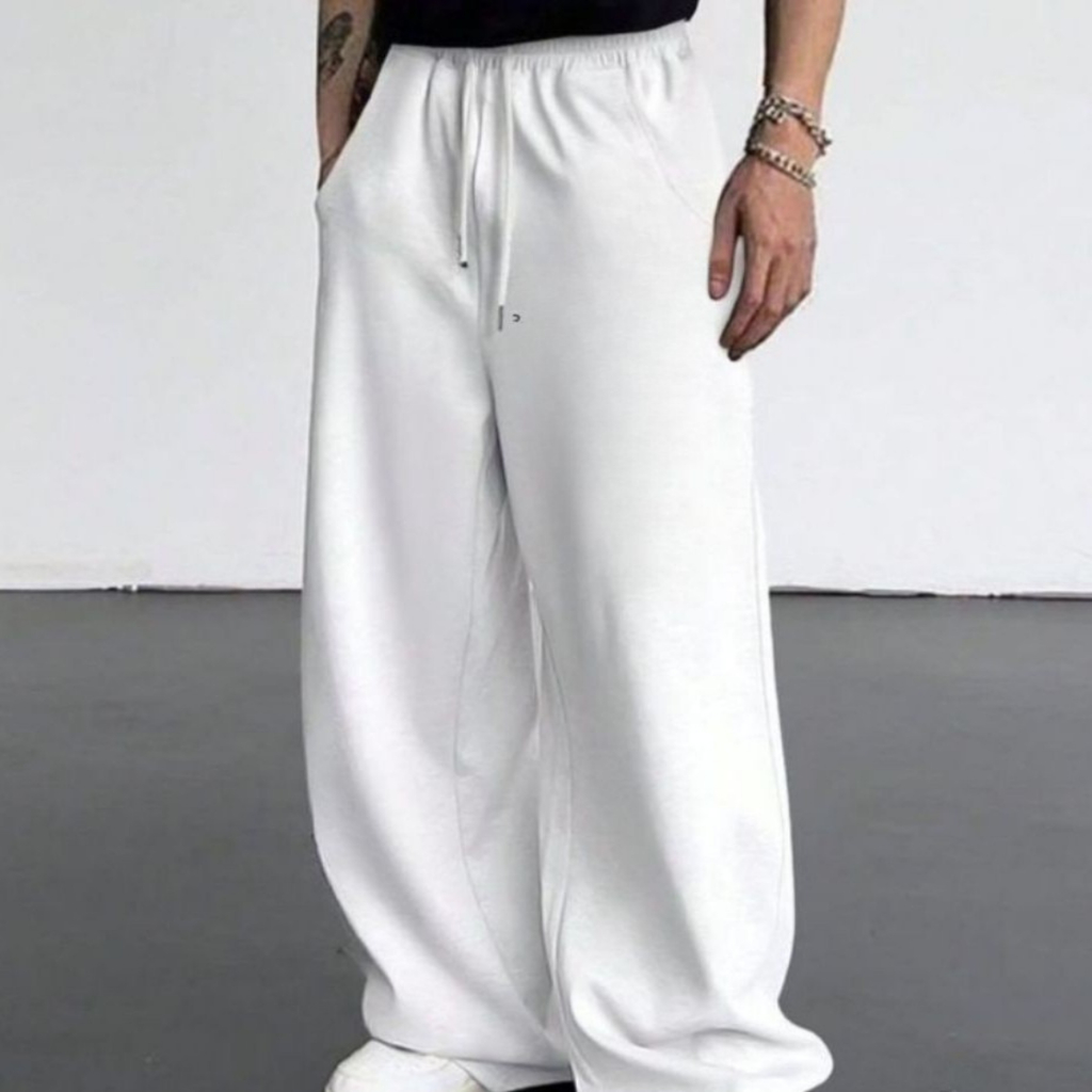 Calça Baggy de Moletom Cargo Streetwear Vivence Root