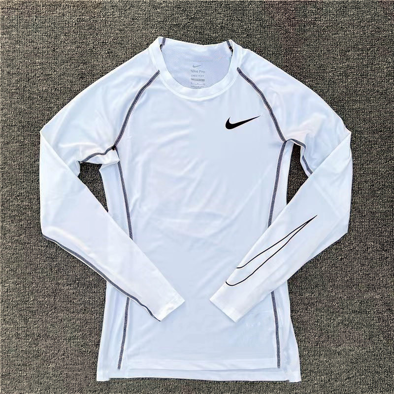 Camisa esportiva de compressão de manga comprida